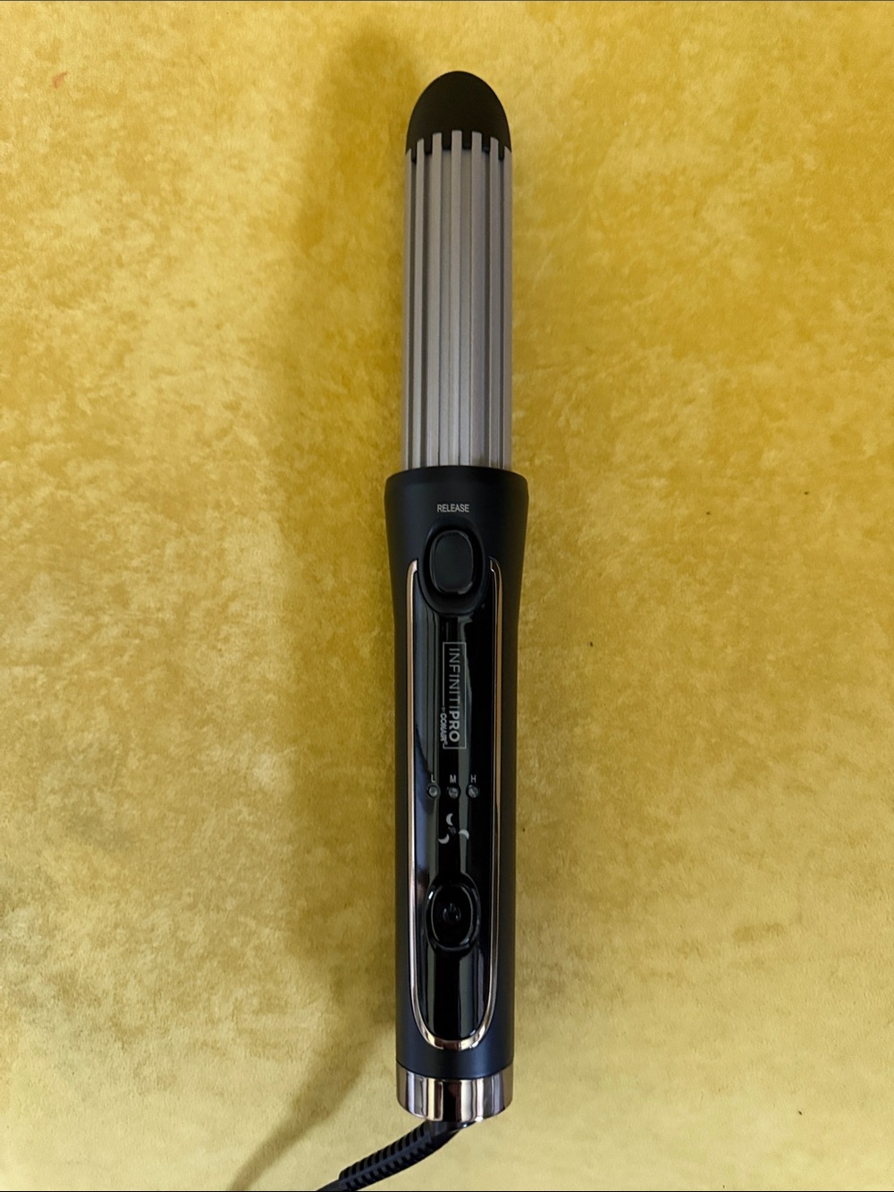 INFINITIPRO by Conair Cool Air Styler Black Silver Crimping Curling Iron